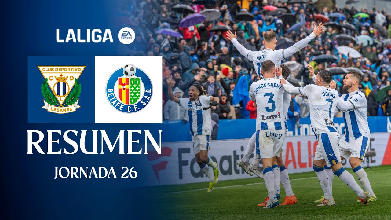 📹 RESUMEN  CD Leganés 1 - 0 Getafe C.F. I J26 | LALIGA