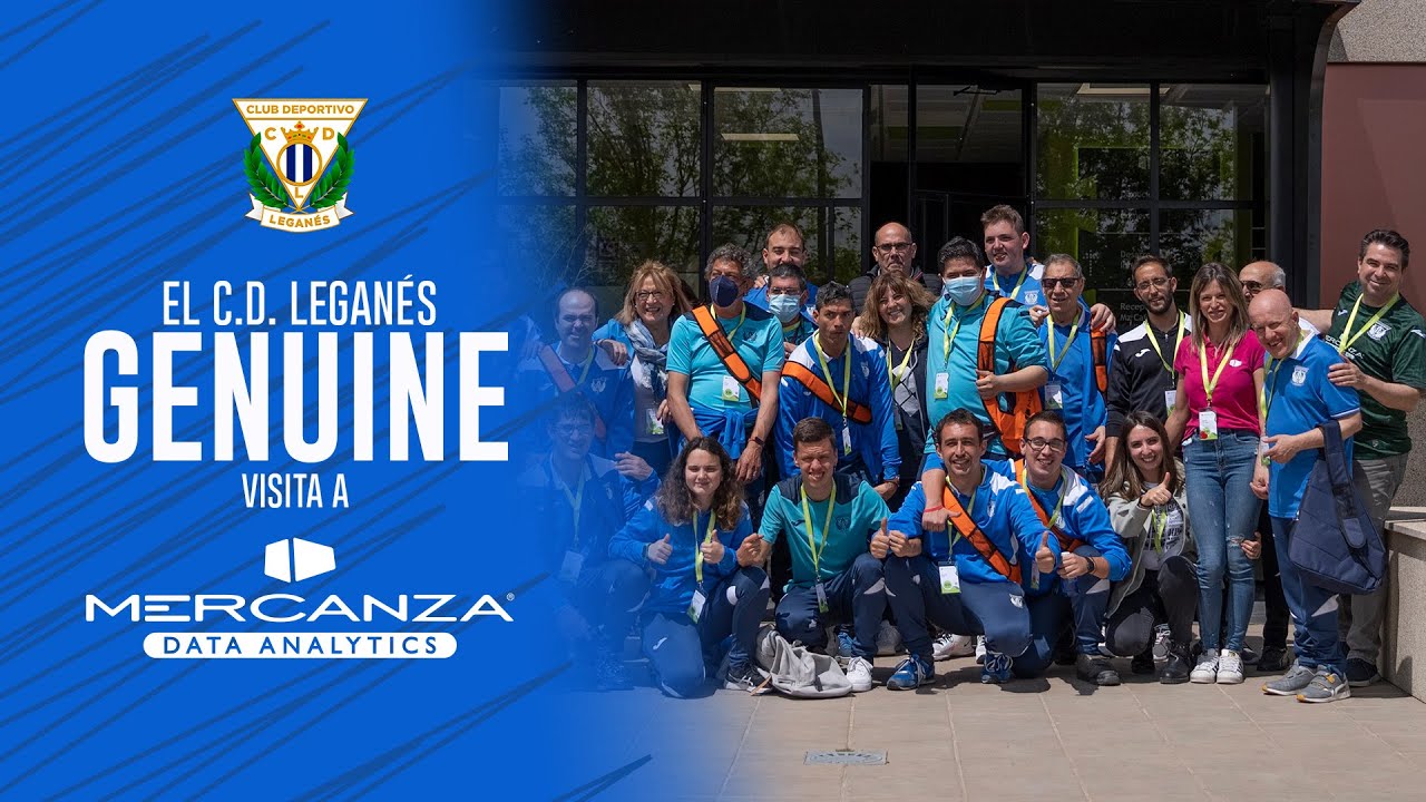 💙 El C.D. Leganés Genuine visita Mercanza, patrocinador oficial del equipo