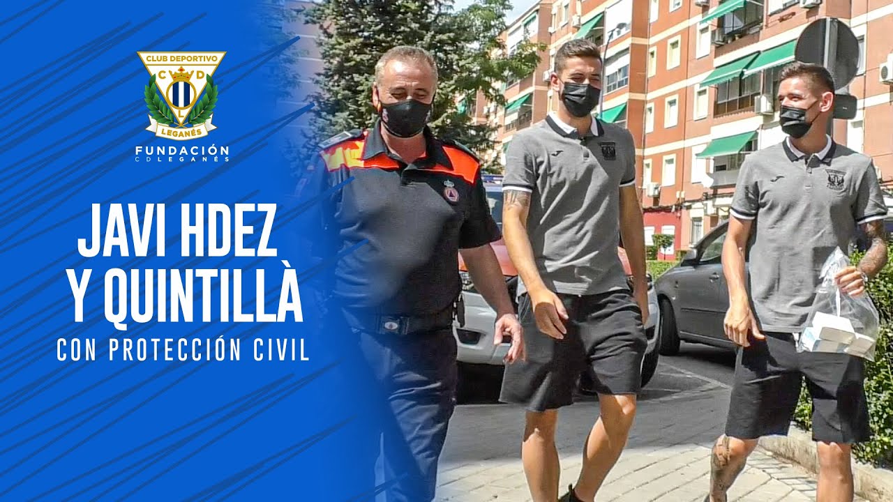 Javi Hernández y Quintillà, con Protección Civil en la ciudad de Leganés