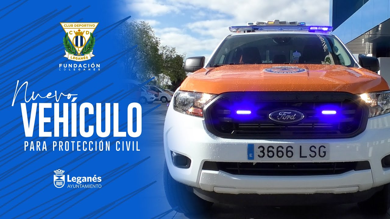La Fundación C.D. Leganés entrega un nuevo vehículo a Protección Civil