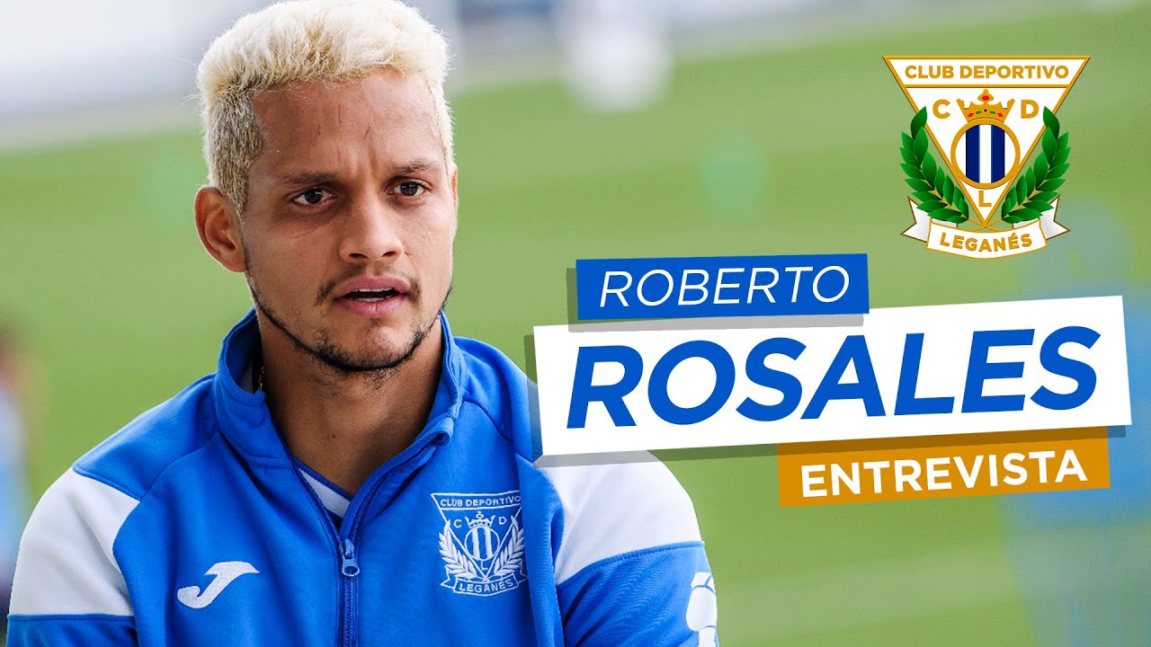 El jugador del C.D. Leganés ROBERTO ROSALES responde a los periodistas